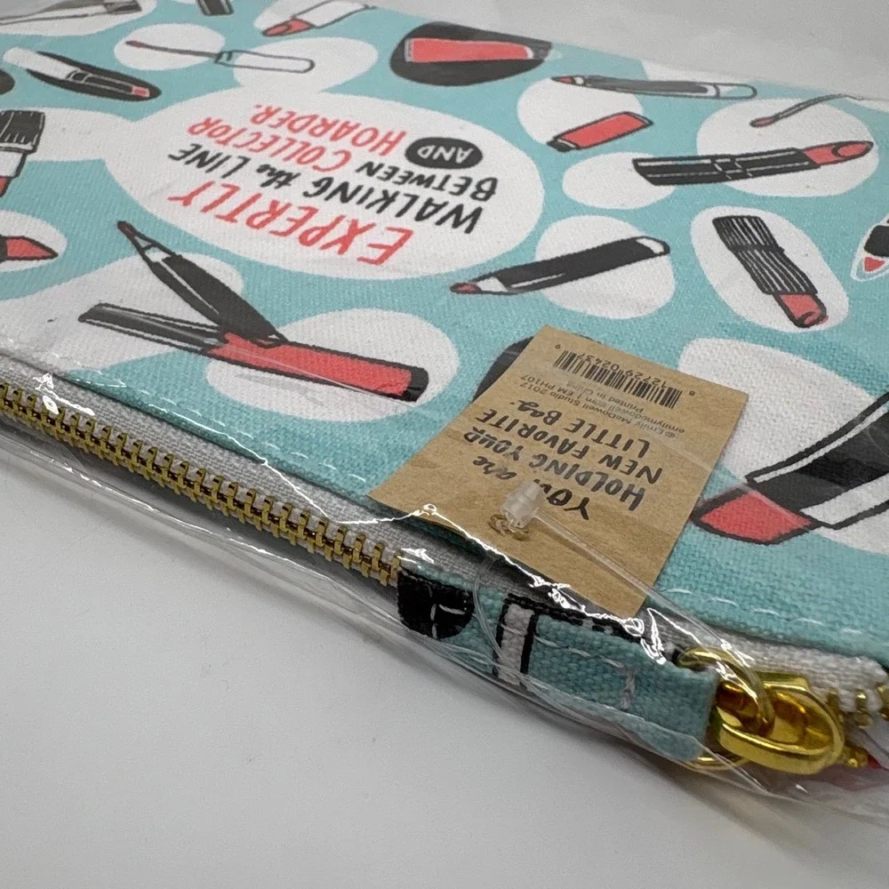 Emily McDowell Cosmetic Bag Makeup Pouch Expertly Walking Collector Hoarder - Picture 5 of 8